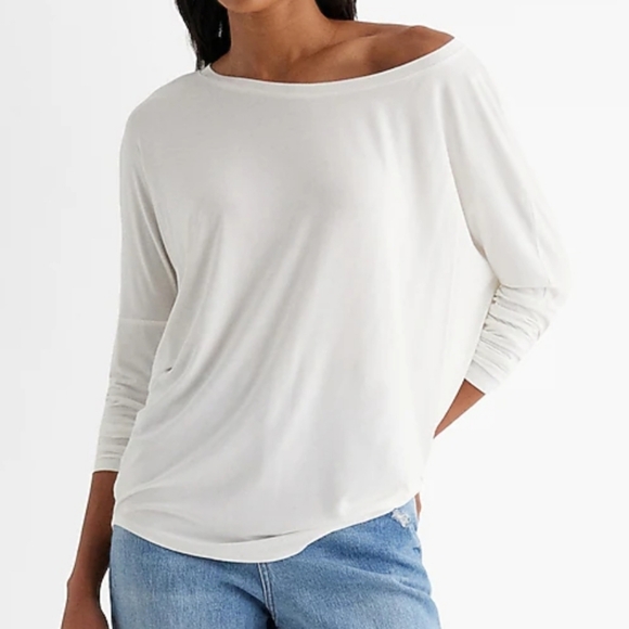 Express White Long Sleeve Top - Picture 2 of 9